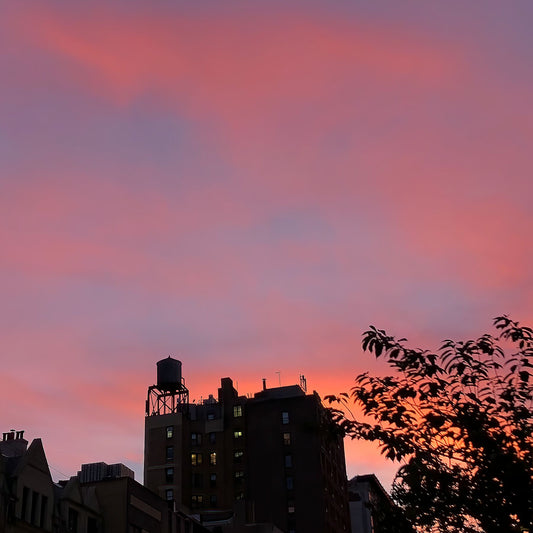 New York sunset sky